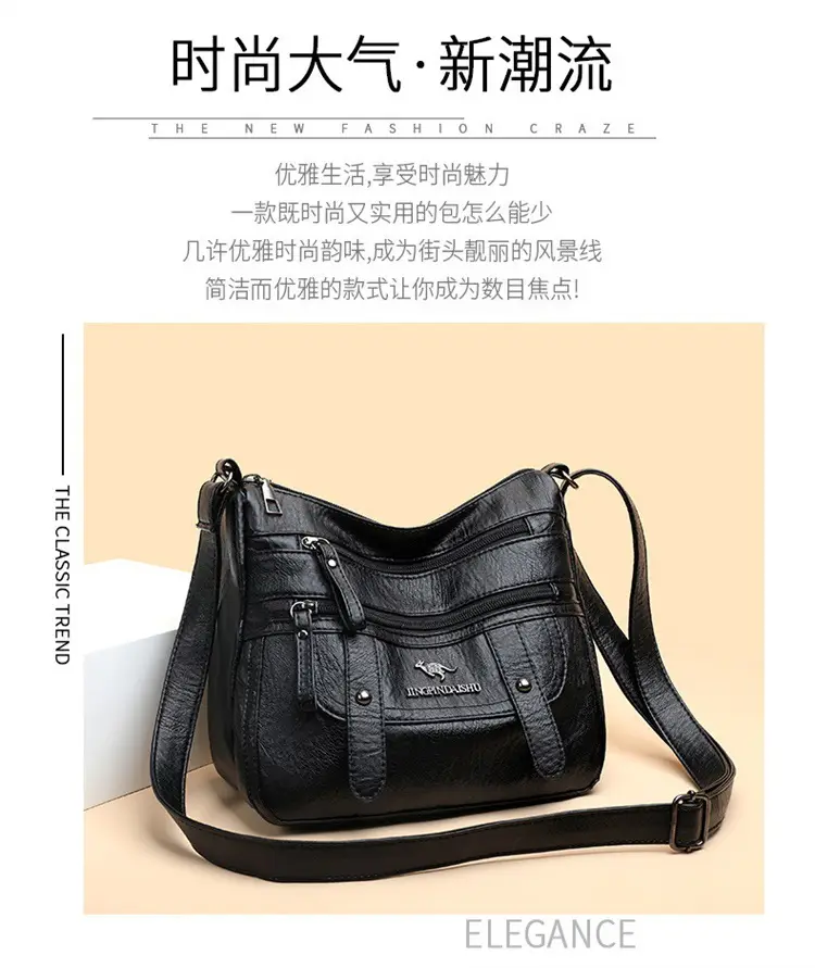 Soft Leather Shoulder Crossbody Bag Purple 2025 — feature 4
