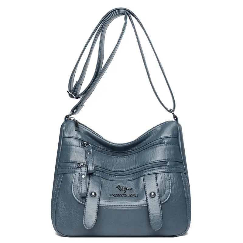 Soft Leather Shoulder Crossbody Bag Purple 2025 - Image 2