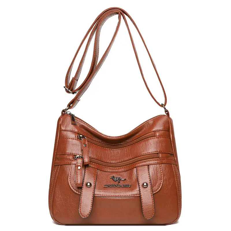 Soft Leather Shoulder Crossbody Bag Purple 2025 - Image 4