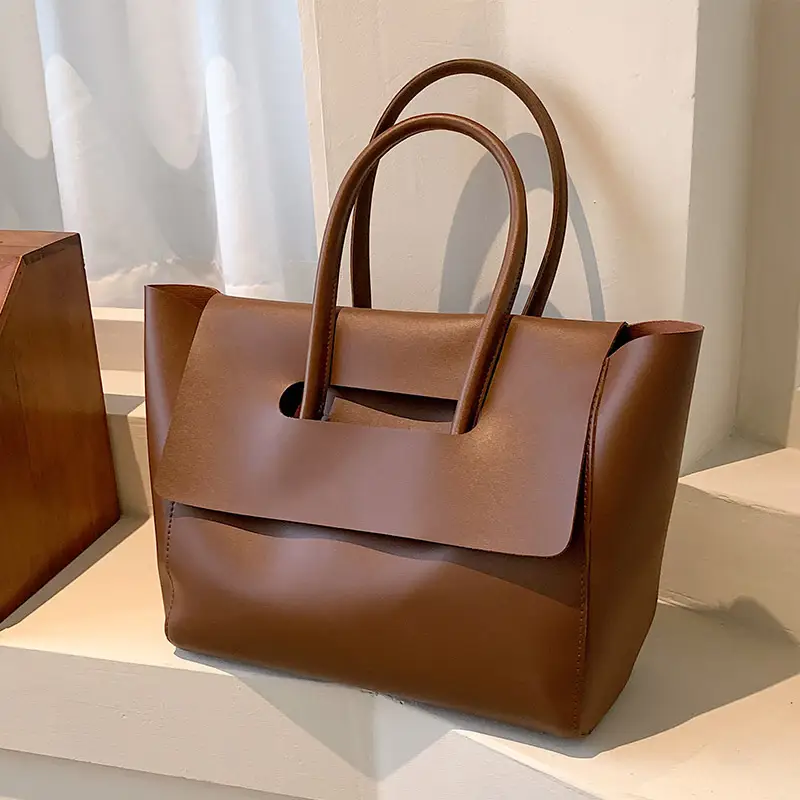Women's Cross-Border Leather Tote Bag Brown 2025 - Image 6