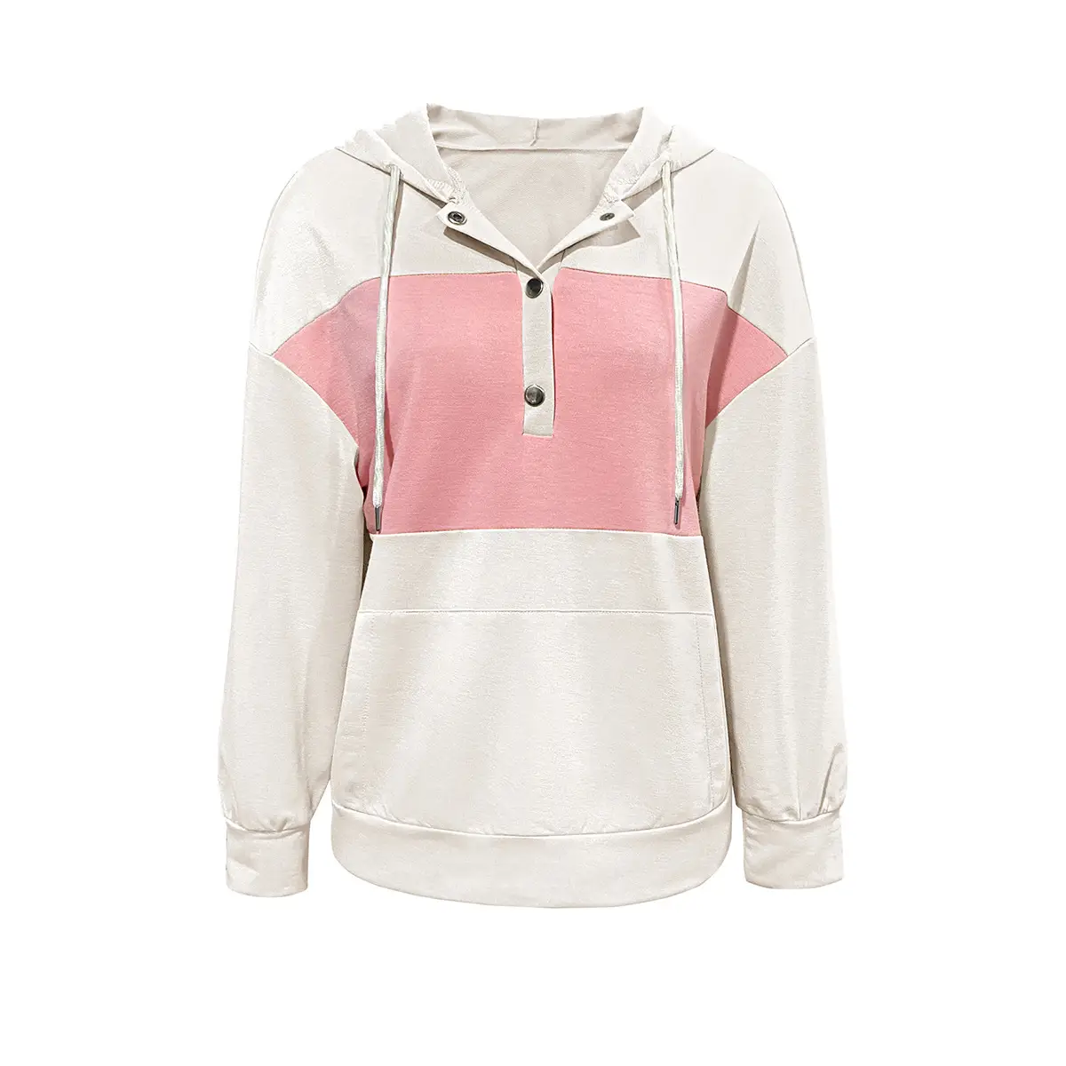 Women's Pink & White Hooded Sweatshirt Autumn 2022 — feature 16
