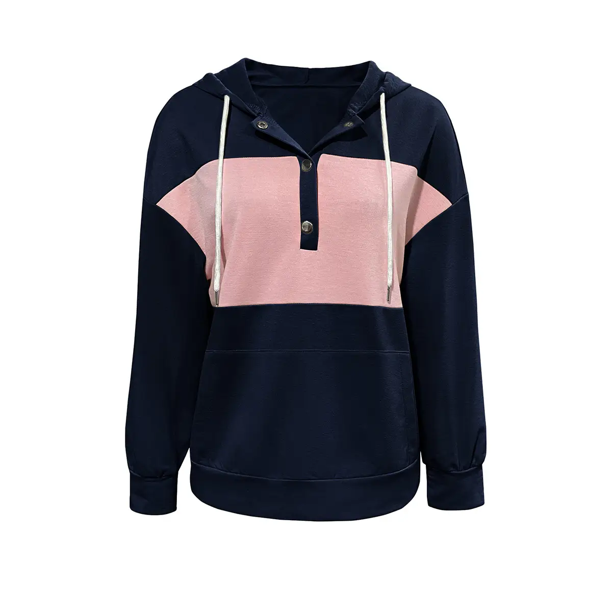 Women's Pink & White Hooded Sweatshirt Autumn 2022 — feature 5