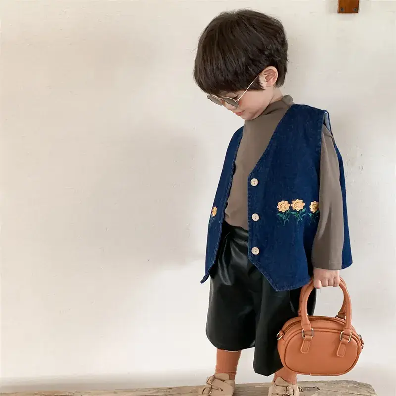 Baby Denim Vest Blue 2024 Autumn New - Image 3