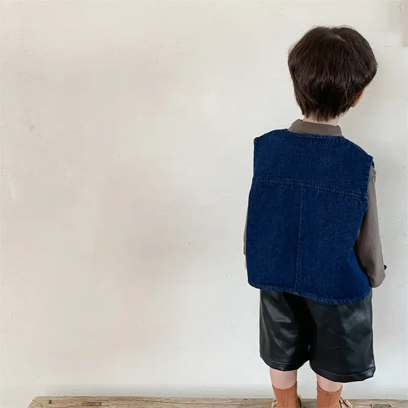 Baby Denim Vest Blue 2024 Autumn New - Image 4
