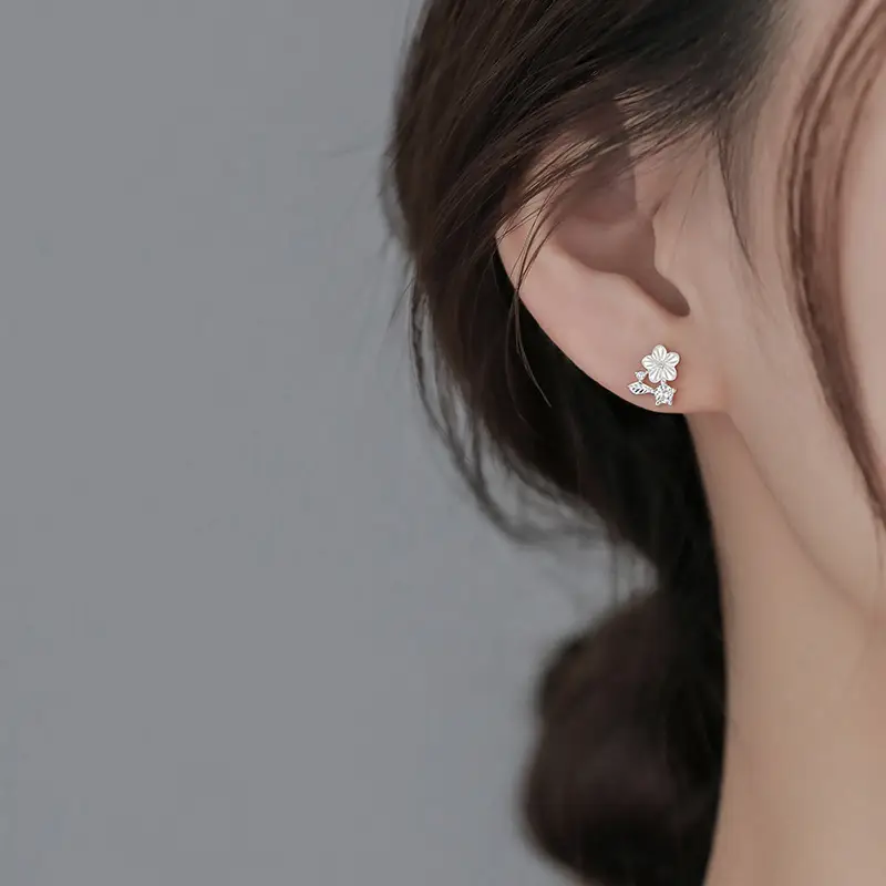 Flower Earrings Light Luxury Niche Design 2022 Fashion - Image 3