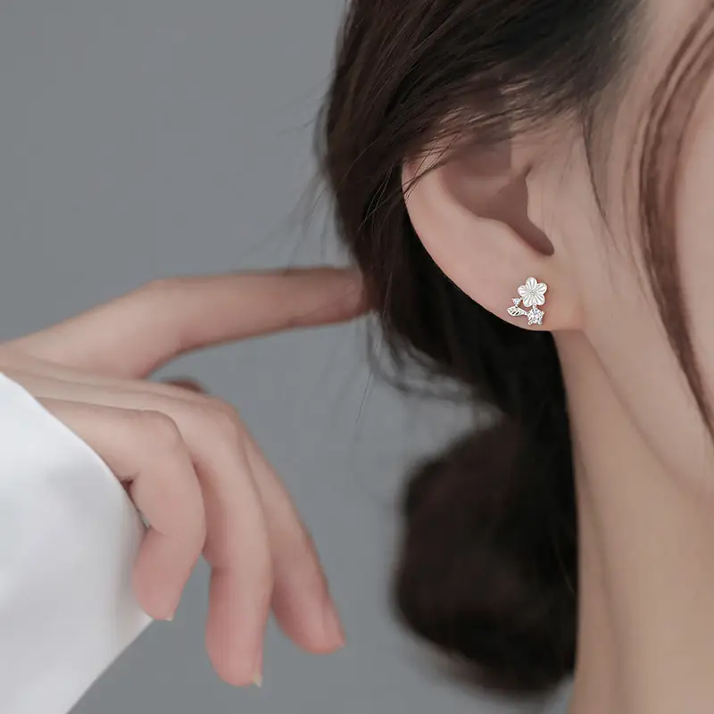 Flower Earrings Light Luxury Niche Design 2022 Fashion - Image 4