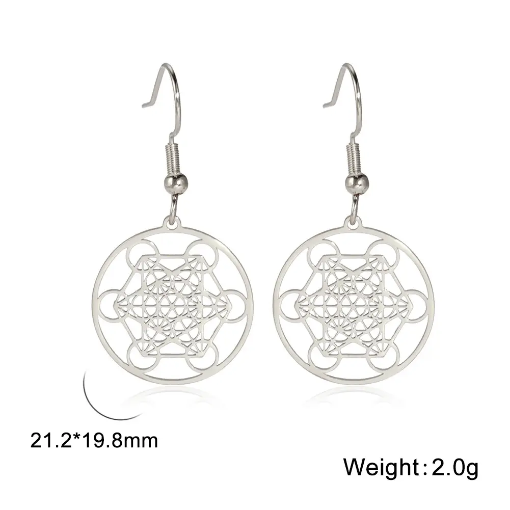 Titanium Cut Out Hoop Earrings for Girls - Image 6