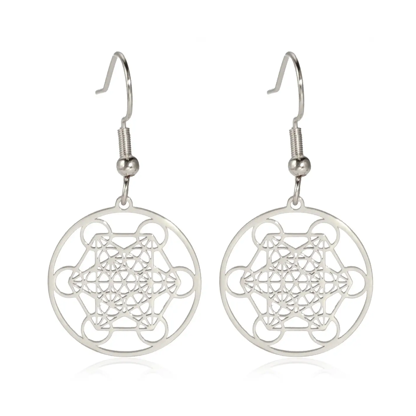 Titanium Cut Out Hoop Earrings for Girls - Image 7