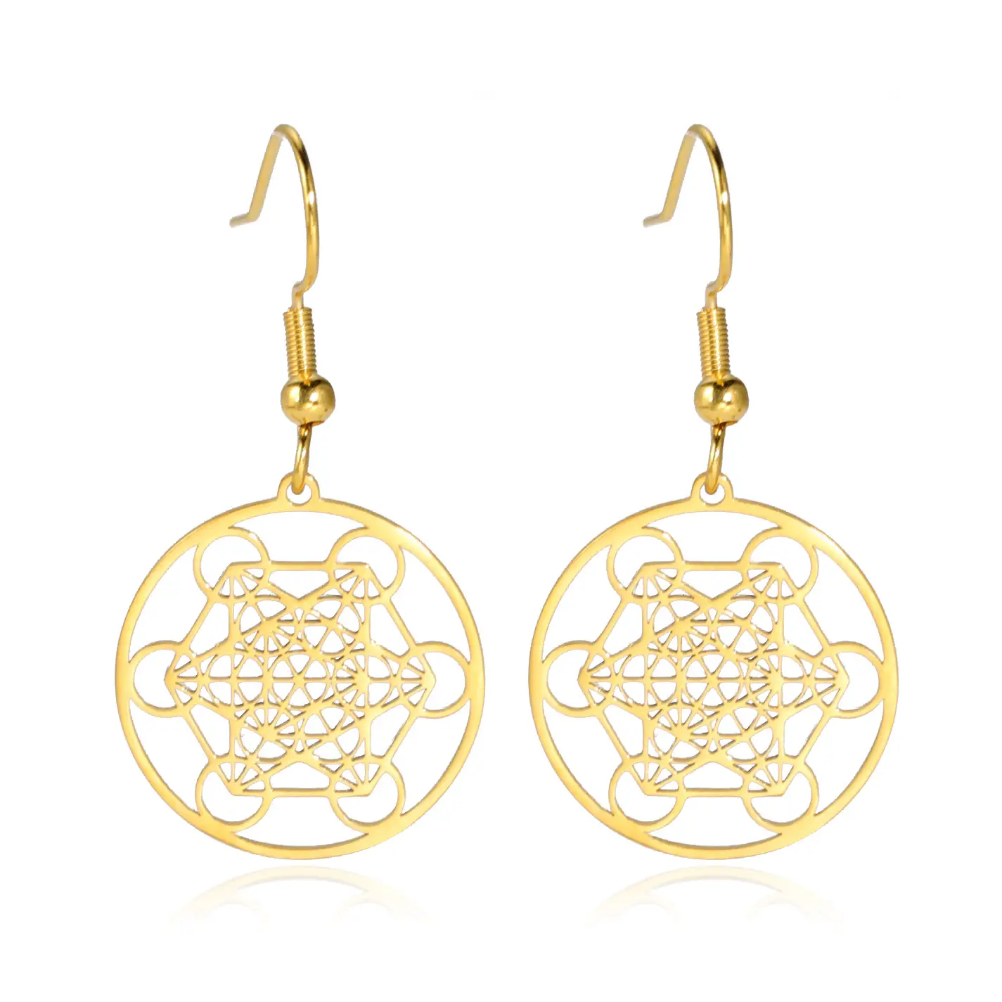 Titanium Cut Out Hoop Earrings for Girls - Image 2