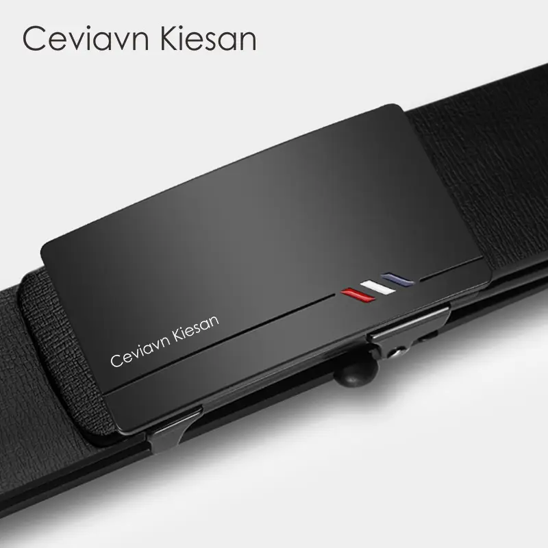 Ceviavn Kiesan Men's Leather Belt with Logo