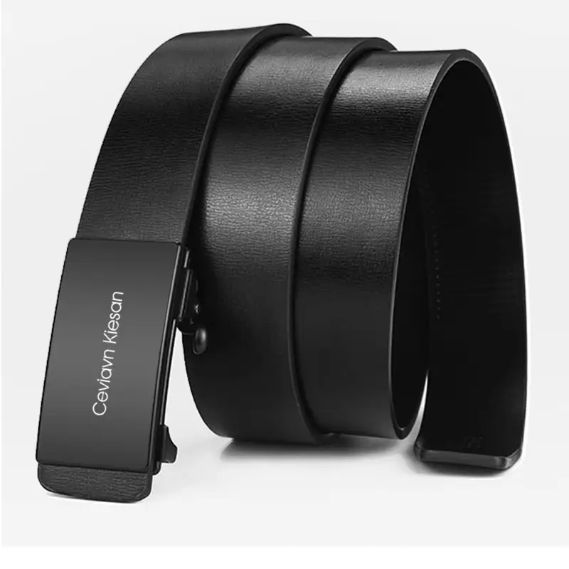 Ceviavn Kiesan Men's Leather Belt with Logo