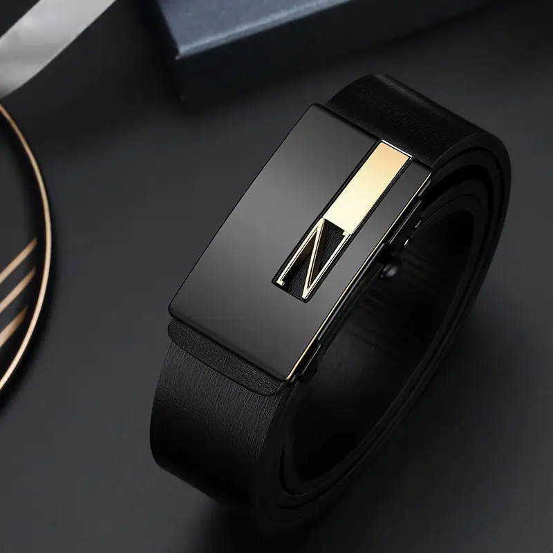 Ceviavn Kiesan Men's Leather Belt with Logo — feature 2