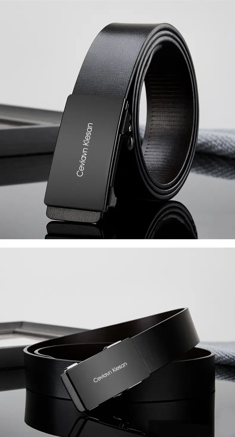 Ceviavn Kiesan Men's Leather Belt with Logo — feature 20
