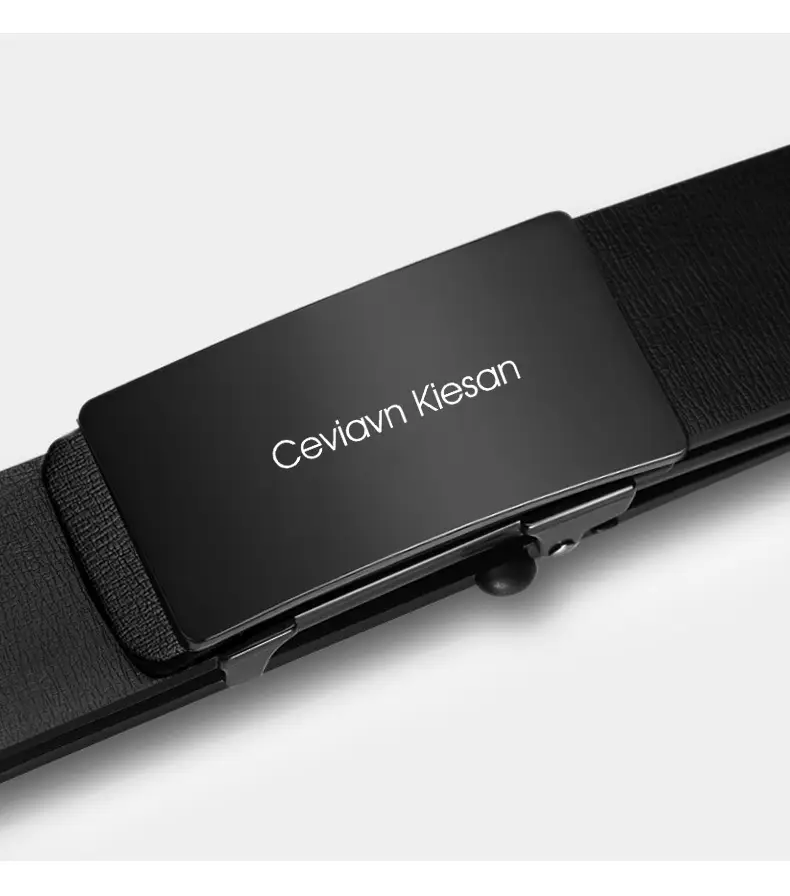 Ceviavn Kiesan Men's Leather Belt with Logo — feature 21