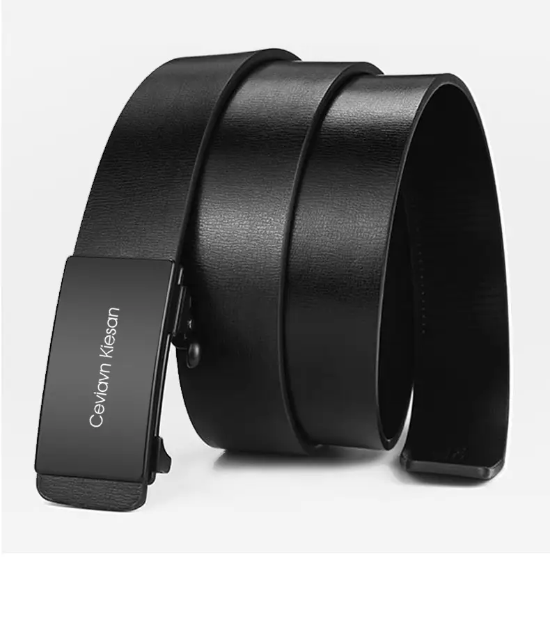 Ceviavn Kiesan Men's Leather Belt with Logo — feature 22
