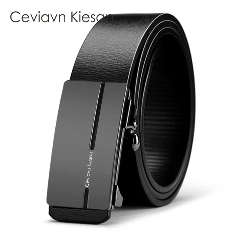 Ceviavn Kiesan Men's Leather Belt with Logo — feature 27