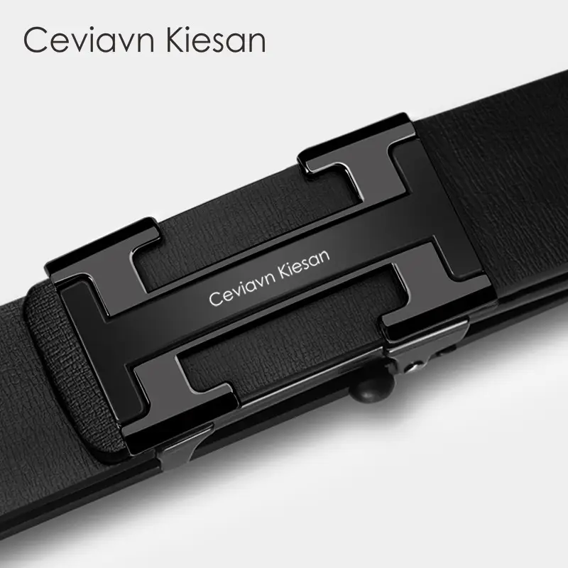 Ceviavn Kiesan Men's Leather Belt with Logo