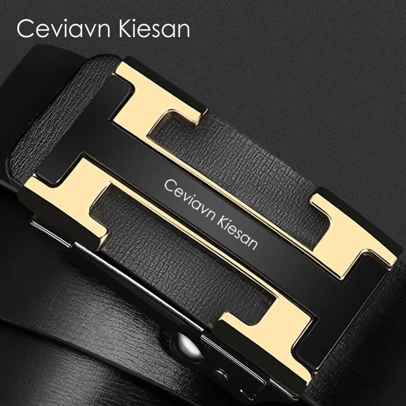Ceviavn Kiesan Men's Leather Belt with Logo — feature 25