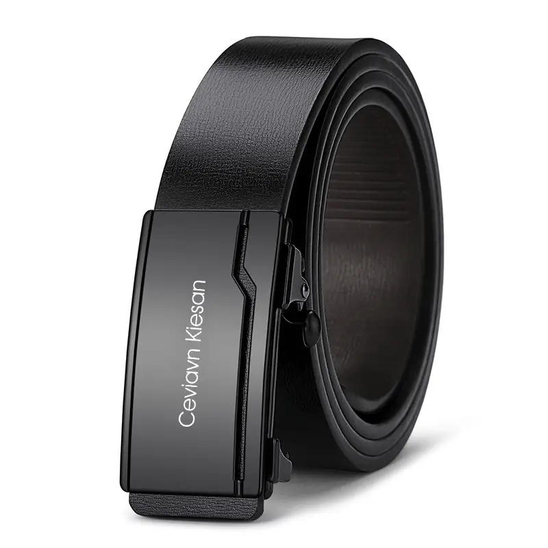 Ceviavn Kiesan Men's Leather Belt with Logo
