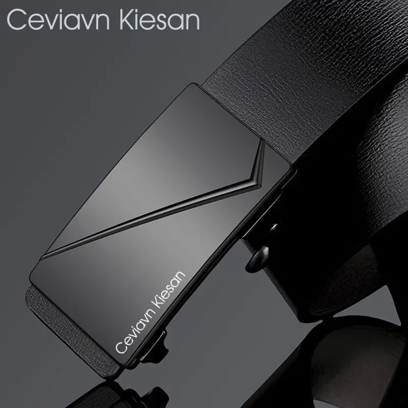 Ceviavn Kiesan Men's Leather Belt with Logo