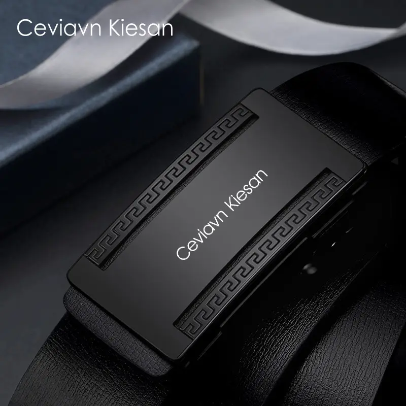 Ceviavn Kiesan Men's Leather Belt with Logo