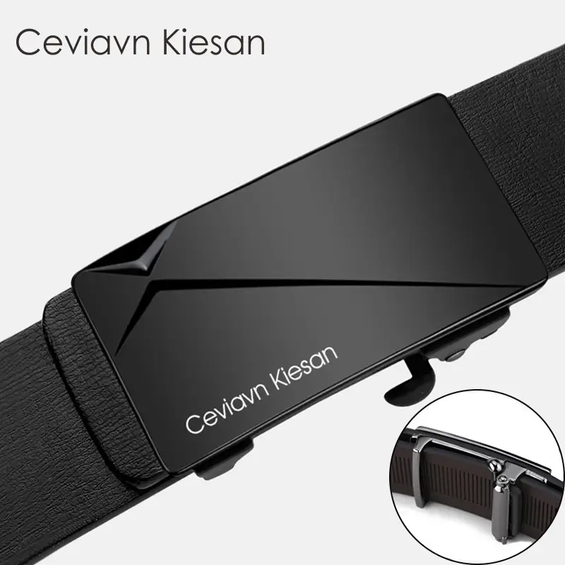 Ceviavn Kiesan Men's Leather Belt with Logo — feature 29