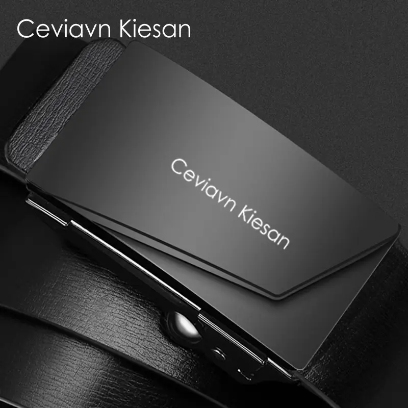 Ceviavn Kiesan Men's Leather Belt with Logo — feature 28