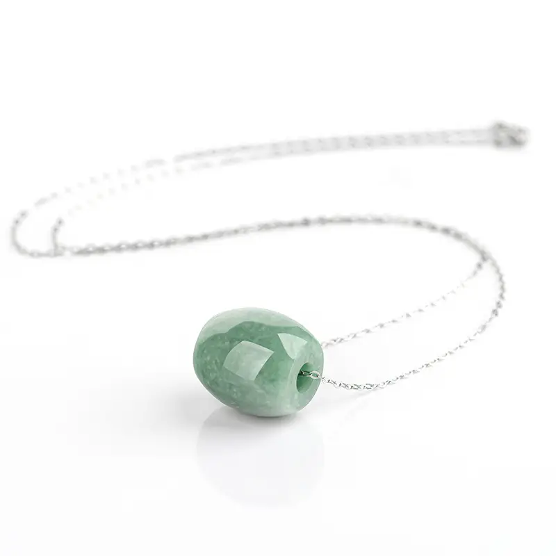 Green Jade Bean Necklace for Women - Image 5