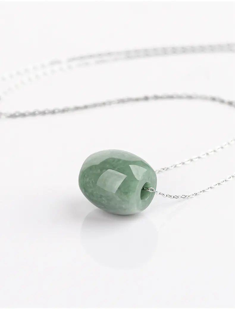Green Jade Bean Necklace for Women — feature 10