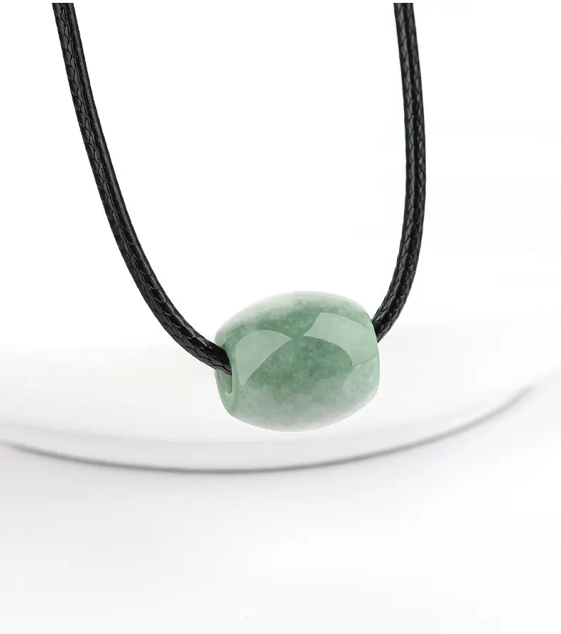 Green Jade Bean Necklace for Women — feature 2