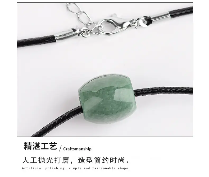Green Jade Bean Necklace for Women — feature 6