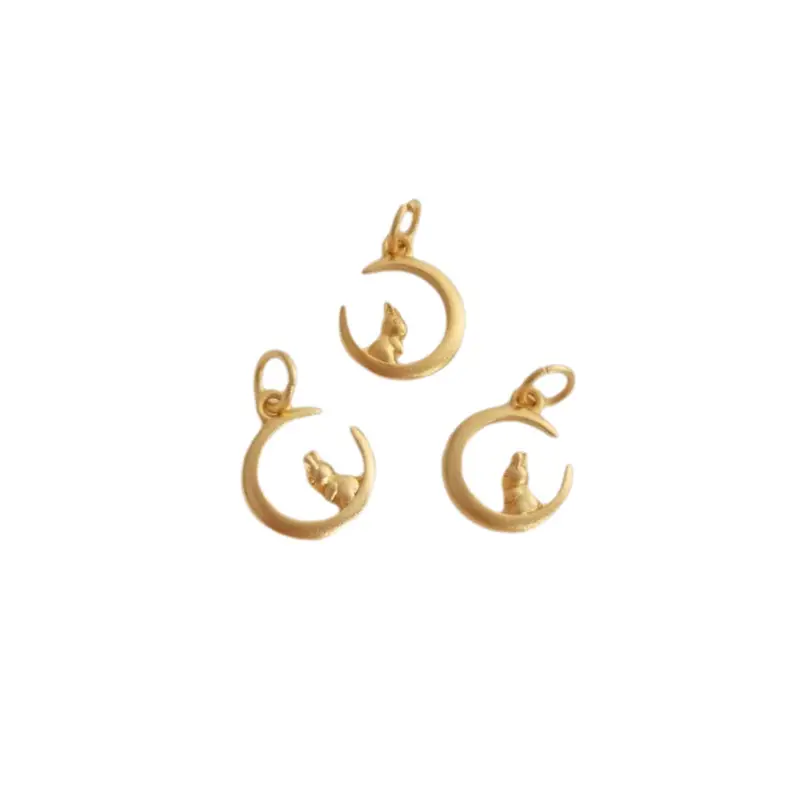 Gold Moon Moon Star Pendant Set for Women