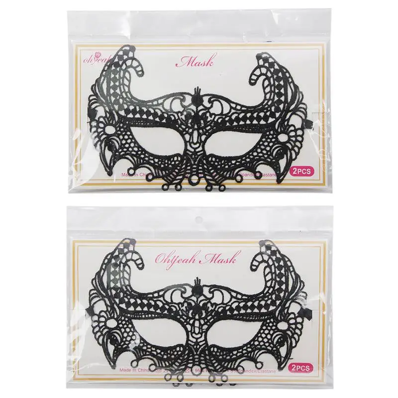 Black Lace Eye Mask for Women Party Prom Use - Image 7
