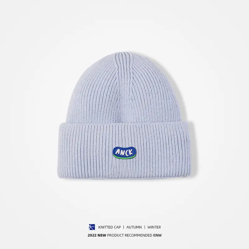 Men Wool Knitted Beanie Grey Winter Warm - Image 12
