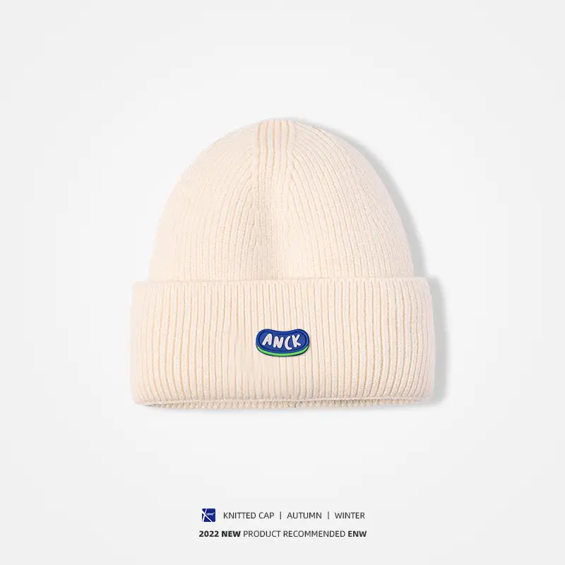 Men Wool Knitted Beanie Grey Winter Warm - Image 16