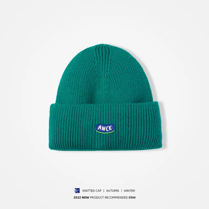 Men Wool Knitted Beanie Grey Winter Warm - Image 17