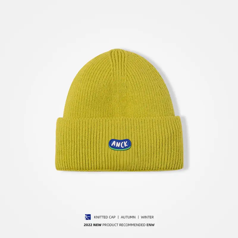 Men Wool Knitted Beanie Grey Winter Warm - Image 18