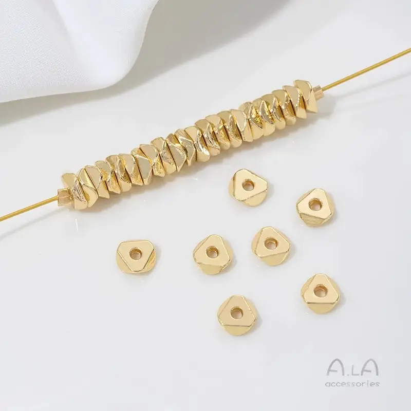 Copper Plated Cut Beads 14K Real Gold 5.8mm - Image 6