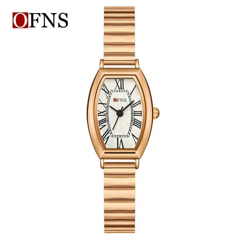 OFNS Women's Roman Scale Watch Stainless Steel Bar