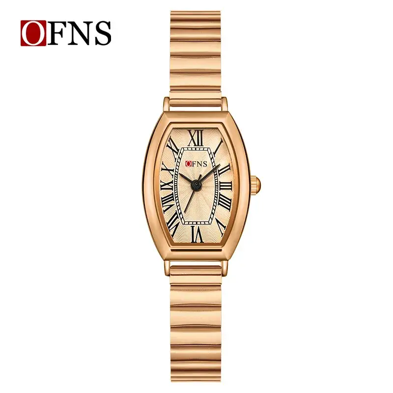 OFNS Women's Roman Scale Watch Stainless Steel Bar