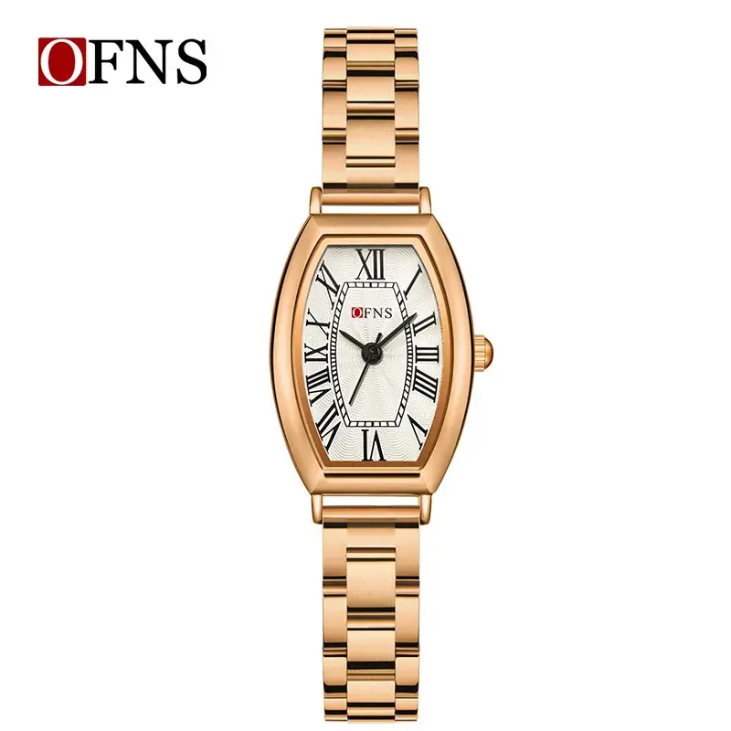 OFNS Women's Roman Scale Watch Stainless Steel Bar