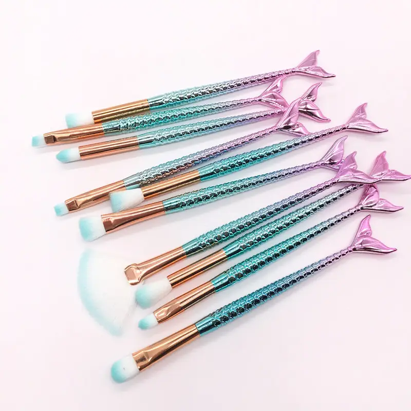 New Mermaid 10 Fishtail Eye Makeup Brushes Set — feature 12