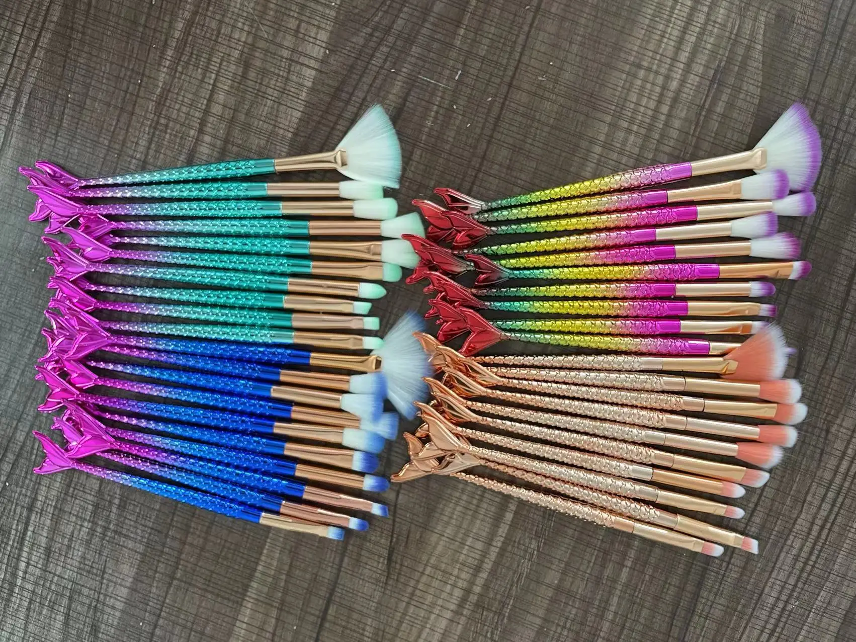 New Mermaid 10 Fishtail Eye Makeup Brushes Set — feature 20