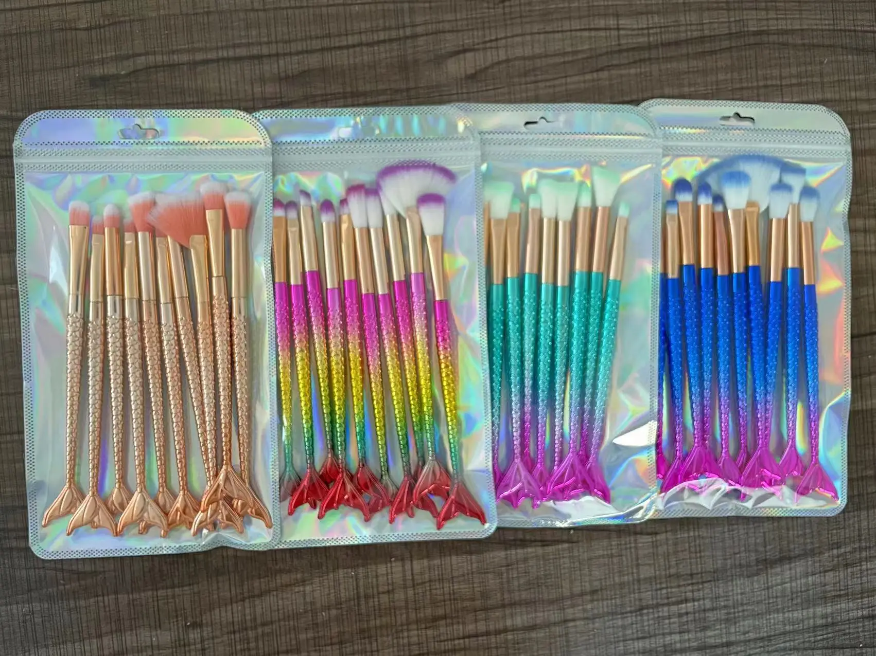 New Mermaid 10 Fishtail Eye Makeup Brushes Set — feature 22