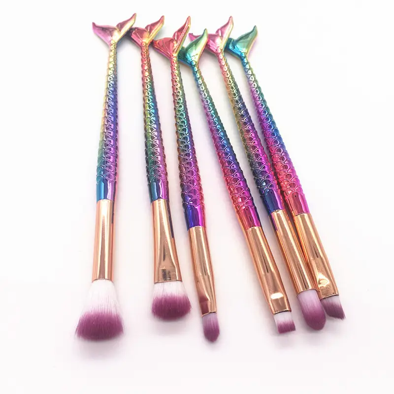 New Mermaid 10 Fishtail Eye Makeup Brushes Set — feature 4