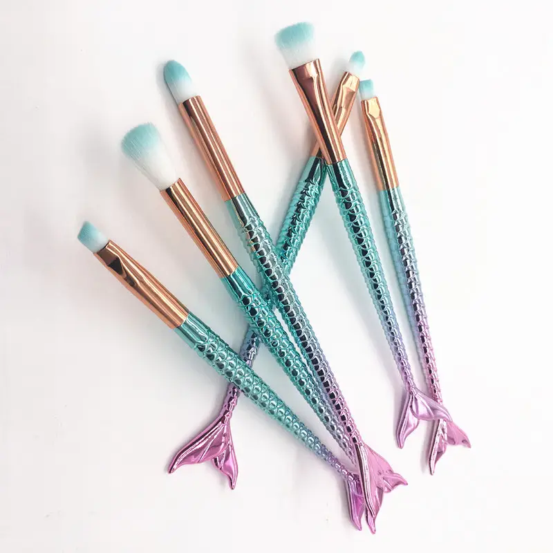 New Mermaid 10 Fishtail Eye Makeup Brushes Set — feature 8