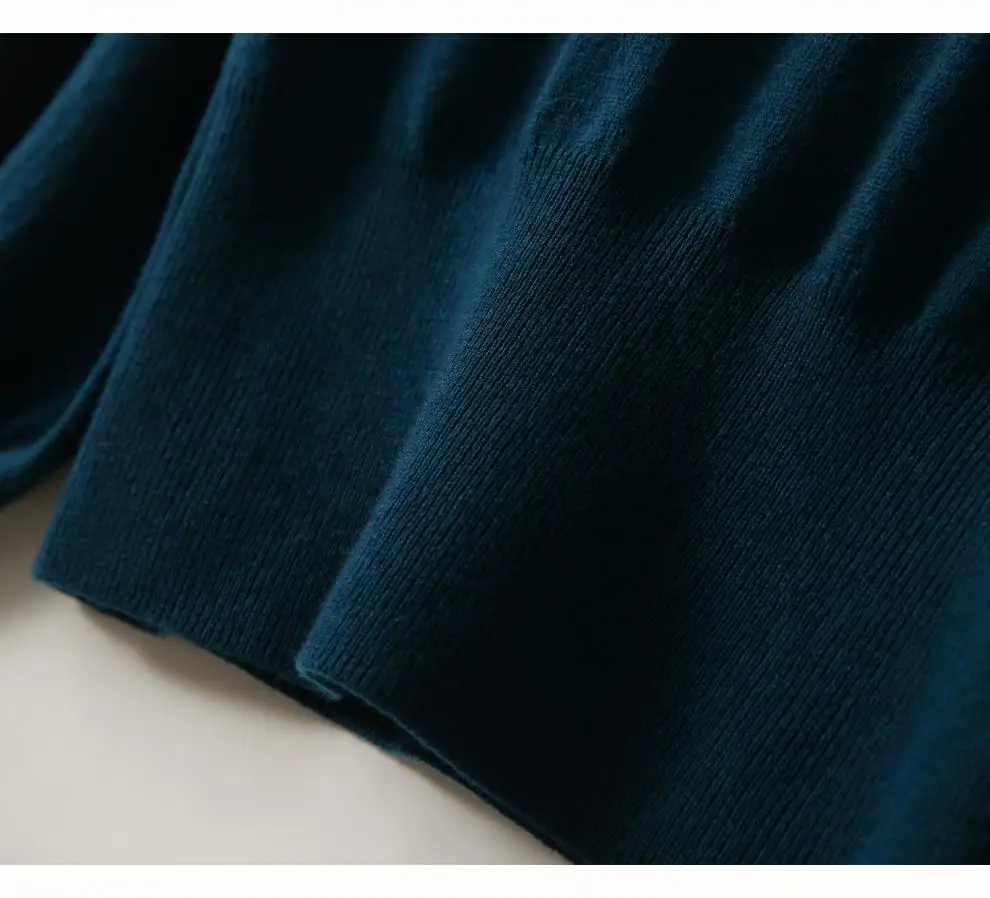 Women Black Knit Sweatshirt with Long Sleeve & High Waist — feature 36