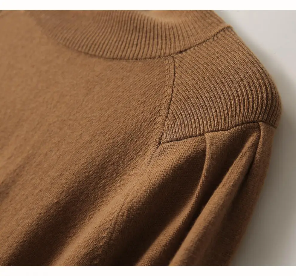 Women Black Knit Sweatshirt with Long Sleeve & High Waist — feature 42