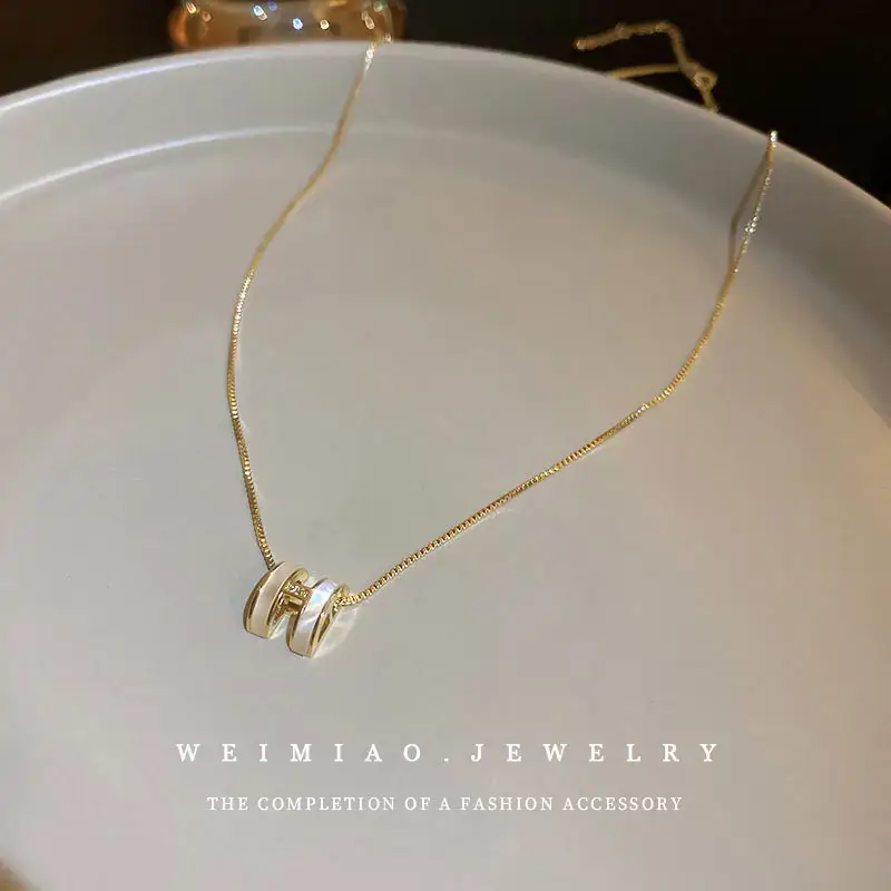 Real Gold Electroplated Zircon H-Letter Clavicle Chain Necklace for Women - Image 17
