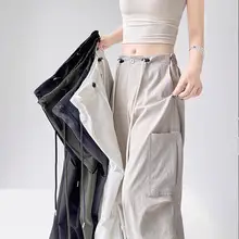 Gray Flared Women's Checkered Pants with Split Hem — feature 1